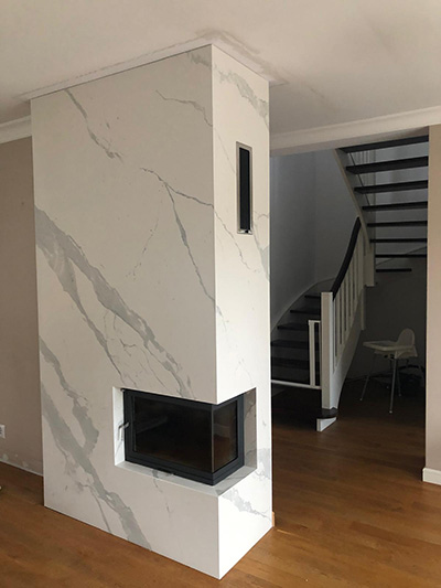 kominki ze spieków kwarcowych